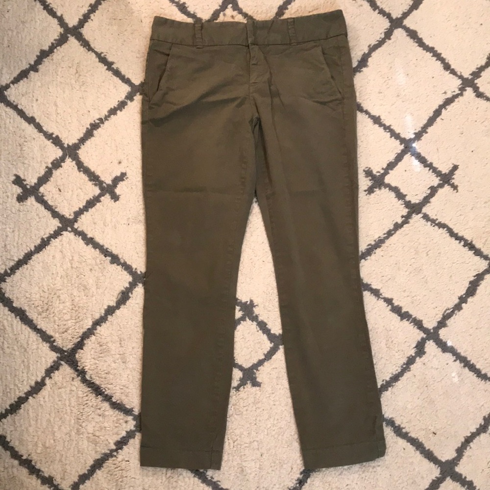 J. Crew Andie pants size 6 army green